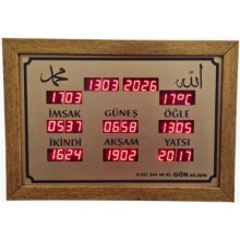 DİJİTAL İMSAKİYE EV TİPİ  EZAN Ve NAMAZ VAKTİNİ GÖSTEREN SAAT