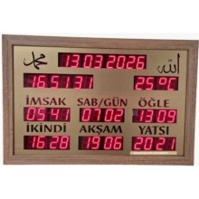 DİJİTAL İMSAKİYE BÜYÜK 2 CAMİ EZAN Ve NAMAZ VAKTİNİ GÖSTEREN SAAT