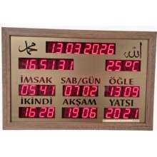 DİJİTAL İMSAKİYE BÜYÜK 2 CAMİ EZAN Ve NAMAZ VAKTİNİ GÖSTEREN SAAT